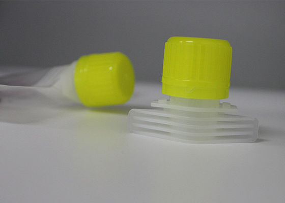 PE Corrosion Proof  Plastic Pour Spout Caps For Automobile Glass Cleaner Package Bag