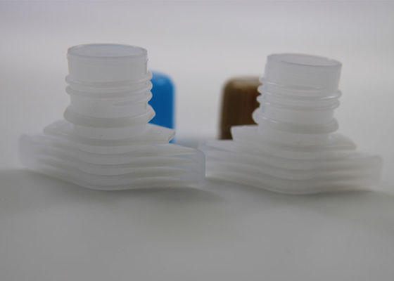 Plastic Pour Spout Covers Sealing On Self Stand Upright Laminated Pouches