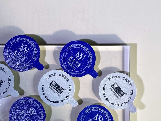 Aluminum Foil Lid Heat Seal Composite Embossing Lid For PP Cup Jar Bottle