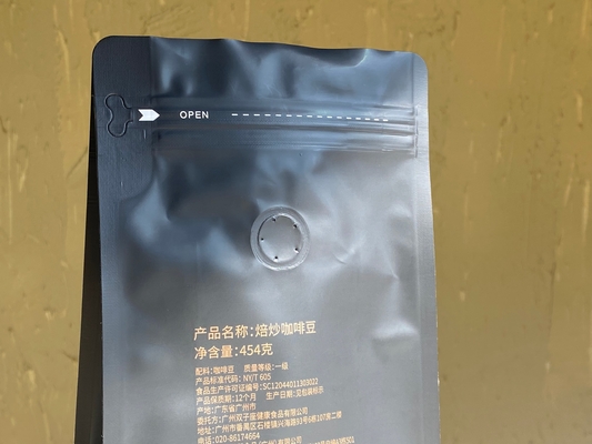 Customized Printed Zipper Stand Up Pouch 250g 500g Coffee Bag With Valve Plastic Packaging Aluminum Foil Bag