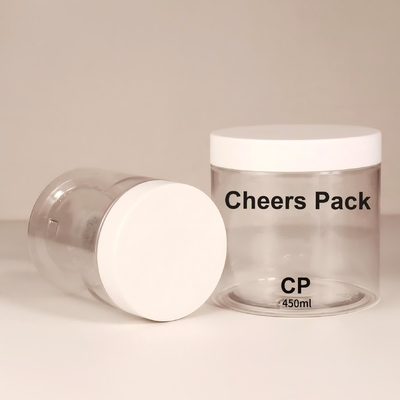 Popular Food Grade Clear PET Plastic Jars With Screw LIDS