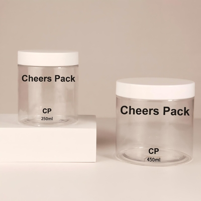 Popular Food Grade Clear PET Plastic Jars With Screw LIDS