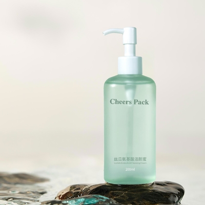 Green Luxury 50ml 100ml 450ml Round Plastic Cosmetic Lotion Bottles PP Material Press Pump Squeeze Bottles For Skin Care Shampoo