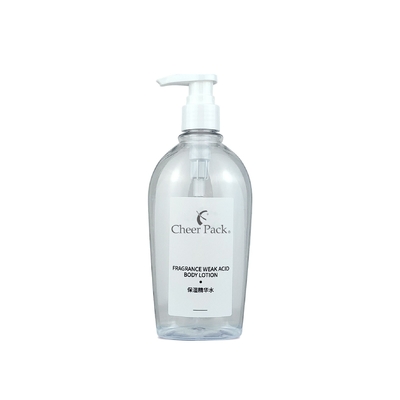 Luxury PET Plastic 300ml Pump Bottles White Transparent Black For Shampoo Conditioner Lotion Facial Cleanser Packaging
