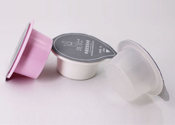 Granule Package Capsule Recipe Pack / Plastic Container Cups With Sealing Film