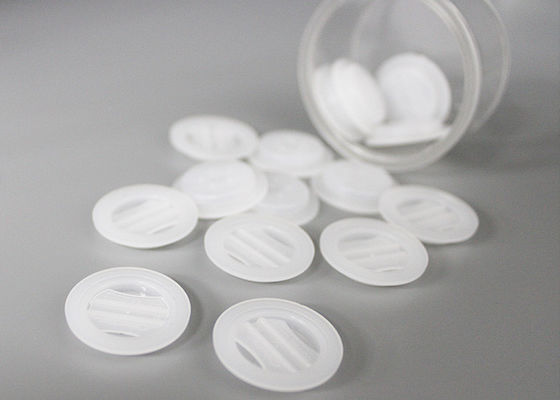 PE Food Grade One Way Degassing Valve For Resealable Side Gusset Coffee Packing Bags