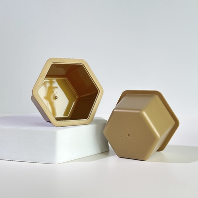 80ml Hexagon PP Disposable Cup with Aluminum Foil Lid