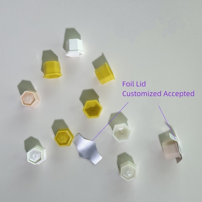 1.3ml Hexagon PP Plastic Cup with Aluminum Foil Lid for Cosmetics