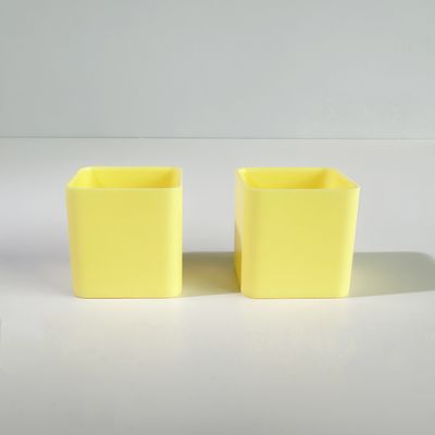 Custom Logo 45ml Square Disposable Plastic PP Cups with Aluminum Foil Lid for Food Packaging