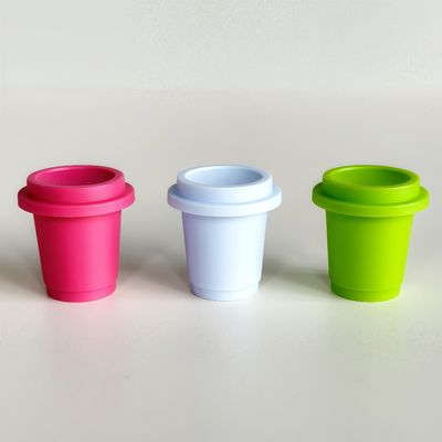 Portable 8ml Disposable Plastic PP Cups with Food Grade Foil Lid for Coffee Powder and Instant Beverages