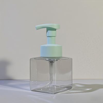 Square Cosmetic Lotion Pump Bottle with PET Material and Press Pump for Skin Care Packaging