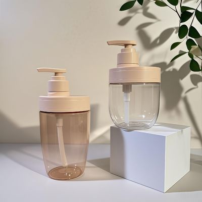 400ml 500ml PET Plastic Cosmetic Bottle with Press Pump for Essential Oil Shampoo and Lotion