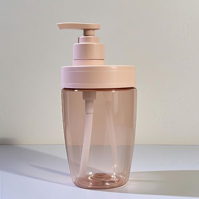 400ml 500ml PET Plastic Cosmetic Bottle with Press Pump for Essential Oil Shampoo and Lotion