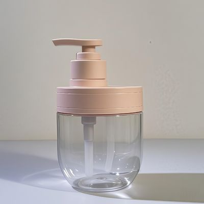 400ml 500ml PET Plastic Cosmetic Bottle with Press Pump for Essential Oil Shampoo and Lotion