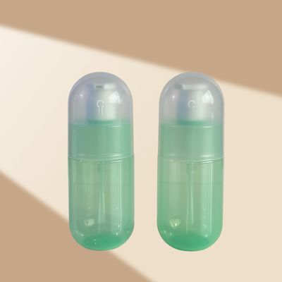 300ml Capacity Transparent Green PET Pump Dispenser Bottle for Cosmetic Lotion with Custom Logo