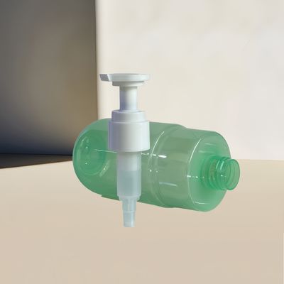 300ml Capacity Transparent Green PET Pump Dispenser Bottle for Cosmetic Lotion with Custom Logo