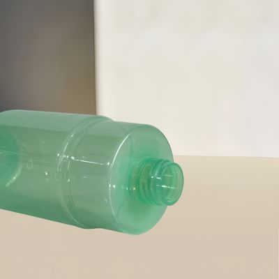 300ml Capacity Transparent Green PET Pump Dispenser Bottle for Cosmetic Lotion with Custom Logo
