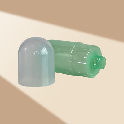 300ml Capacity Transparent Green PET Pump Dispenser Bottle for Cosmetic Lotion with Custom Logo