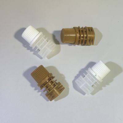 Food Grade 10mm PE Plastic Screw Cap with Flip Top Spout Lids Safe Rim for Kids Jelly Products Flexible Pouch Packaging
