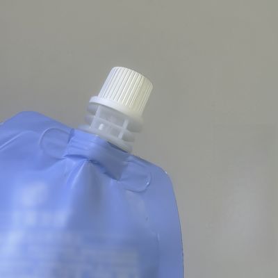 Food Grade 10mm PE Plastic Screw Cap with Flip Top Spout Lids Safe Rim for Kids Jelly Products Flexible Pouch Packaging