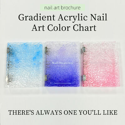 Detachable Acrylic Magnetic Nail Art Display Board with 120/180/240 Colors Gradient Color Book Plastic Tool for Nail Gel Tips