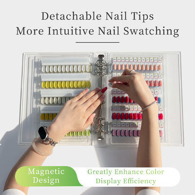 Detachable Transparent Acrylic Magnetic Nail Art Display Board 120/180/240 Colors Book Plastic Tool for Nail Tips Made Gel