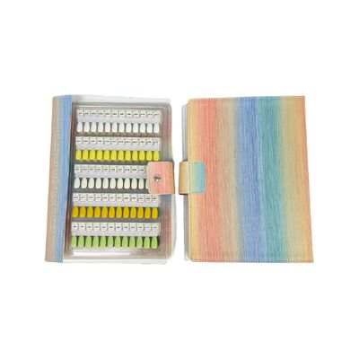 Professional Detachable Acrylic Single Magnetic Nail Art Display Board Square 120/180/240 Gradient Colors Plastic Tool for Nail