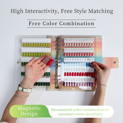 Professional Detachable Acrylic Single Magnetic Nail Art Display Board Square 120/180/240 Gradient Colors Plastic Tool for Nail