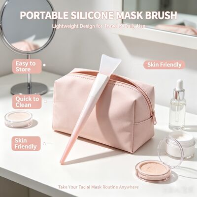 Soft Silicone Face Mask Applicator Brush Silicone Handle Skincare Cream Reusable Cosmetic Spatula Facial Mask Mixing Applying