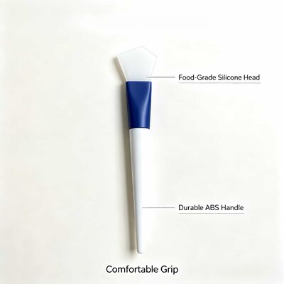 Silicone Facial Mask Brush, Soft Clay Mud Mask Applicator with Silicone Head and ABS Handle for Even Skincare Application
