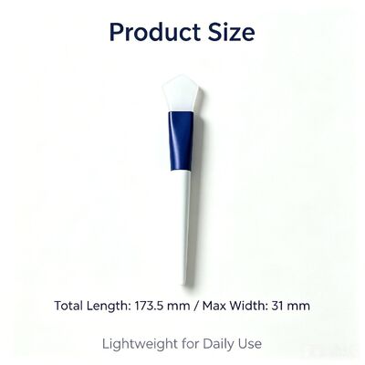 Silicone Facial Mask Brush, Soft Clay Mud Mask Applicator with Silicone Head and ABS Handle for Even Skincare Application