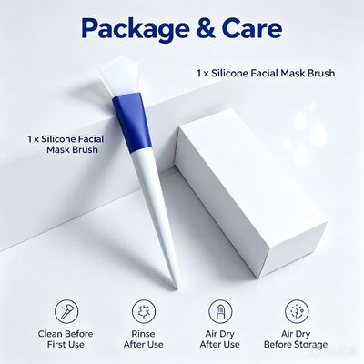 Silicone Facial Mask Brush, Soft Clay Mud Mask Applicator with Silicone Head and ABS Handle for Even Skincare Application