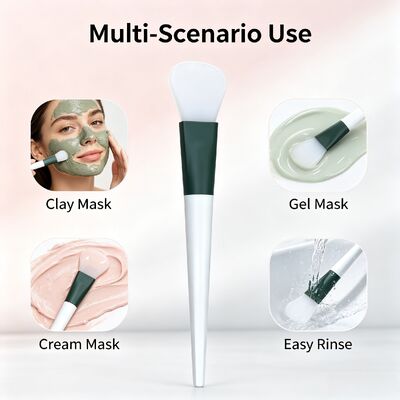 Silicone Spatula Mask Brush, Soft Facial Mud Mask Applicator with Silicone Head and ABS Handle for Even Skincare Application