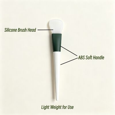 Silicone Spatula Mask Brush, Soft Facial Mud Mask Applicator with Silicone Head and ABS Handle for Even Skincare Application