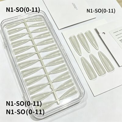 Nail Tips Clear Full Cover ABS Fake Nails Set for Finger Press on Salon Nail Extension DIY Nail Art and Bulk Supply