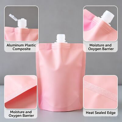 250ml Stand up Spout Pouch Aluminum Plastic Composite Bag Flip Top Cap Flexible Beverage Food Packaging