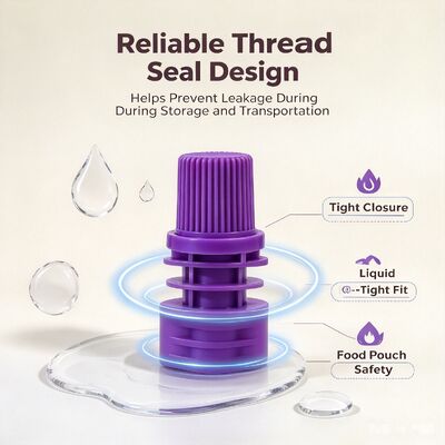 8.6mm Inner-Dia PE Plastic Screw Cap Portable and Durable Spout Lids for Spouted Pouches