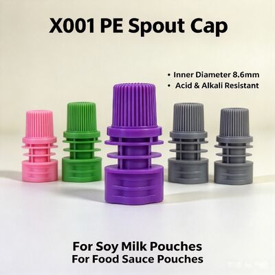8.6mm Inner-Dia PE Plastic Screw Cap Portable and Durable Spout Lids for Spouted Pouches