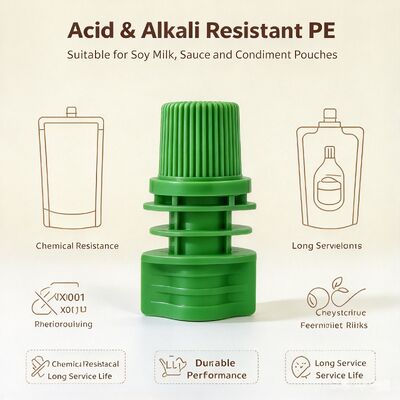 X001 Food Grade PE Plastic Spout,8.6mm Inner Diameter, Acid & Alkali Resistant. Designed for Soy Milk, Sauce & Paste Stand-Up Spout Pouches, Reliable Heat Welding & Leakproof