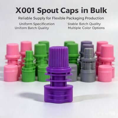 8.6mm Inner-Dia PE Plastic Screw Cap Portable and Durable Spout Lids for Spouted Pouches