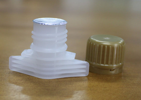 Seal Liner Plastic Pour Spout Caps Closure With Aluminum Sealing Foil