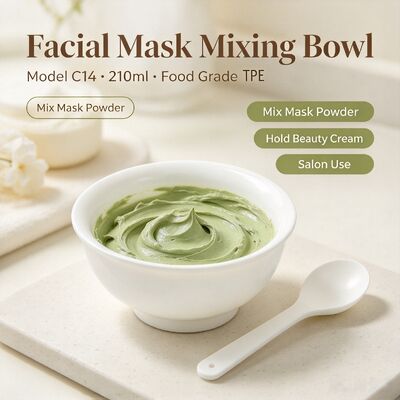 C14 210ml TPE Facial Mask Mixing Bowl | Salon Cosmetic Blending Bowl | Reusable mixing bowl for beauty salon, spa, DIY mask powder & facial cream paste preparation