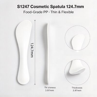 S1247 Food Grade PP Cosmetic Mixing Spatula For Beauty Salon | Ideal for mixing mask powder & beauty cream paste. Perfect for beauty salons, spa studios and home DIY skincare. Wholesale available.