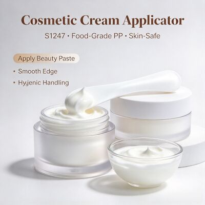 S1247 Food Grade PP Cosmetic Mixing Spatula For Beauty Salon | Ideal for mixing mask powder & beauty cream paste. Perfect for beauty salons, spa studios and home DIY skincare. Wholesale available.
