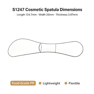 S1247 Food Grade PP Cosmetic Mixing Spatula For Beauty Salon | Ideal for mixing mask powder & beauty cream paste. Perfect for beauty salons, spa studios and home DIY skincare. Wholesale available.