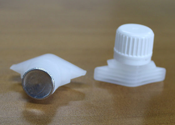 Tight Sealing Up Plastic Spout Caps With Foil Liners And Seals Custom Size
