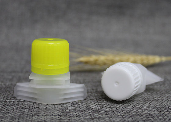 Custom - Made 16mm Plastic Spout Caps For Liquid Pouch With Safety Ring