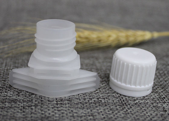 Custom - Made 16mm Plastic Spout Caps For Liquid Pouch With Safety Ring