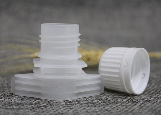 Custom - Made 16mm Plastic Spout Caps For Liquid Pouch With Safety Ring