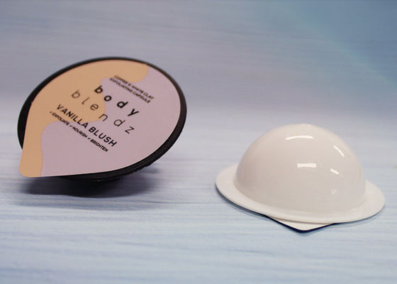 Plastic Small Container Pods For Facial Cleansing Fluid In Round Bottom Shape